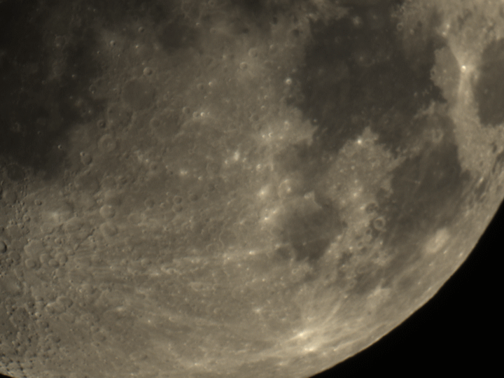 Zoomed in photo of the moon. Mare Nectaris is in the center.